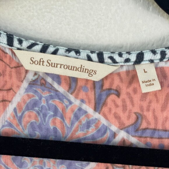 Soft Surroundings Womens Large Long Open Cardigan Duster Topper Stretch - Picture 3 of 13